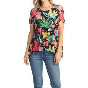 NEW JESS & JANE vivid soft mesh top in multi color